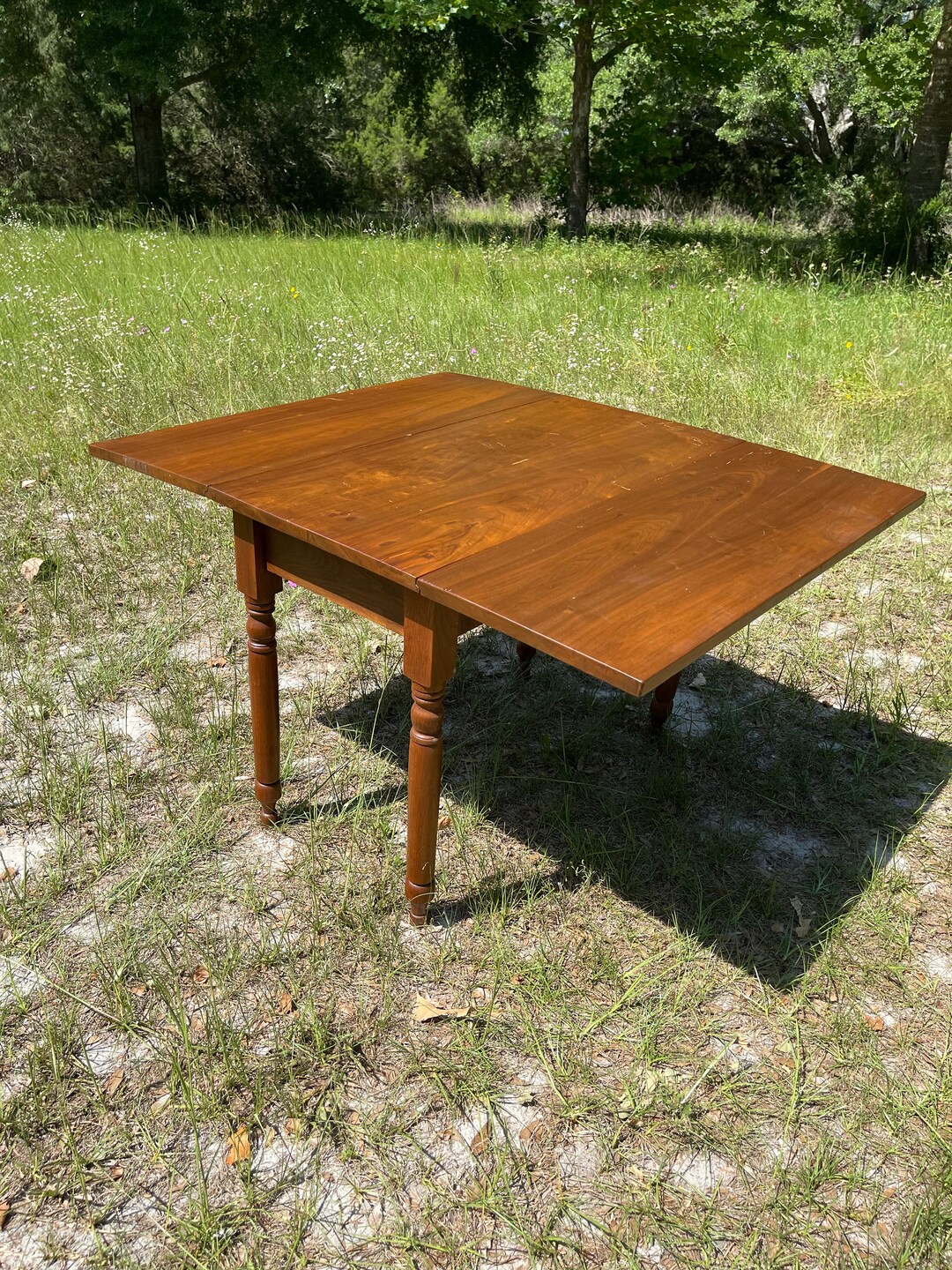 Antique Drop Leaf Table Wood Furniture dining table farmhouse kitchen table solid wood Etsy