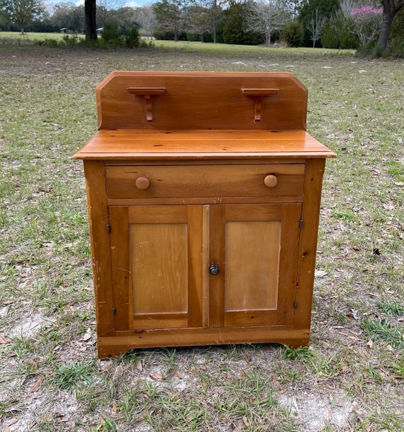 Antique Dry Sink Cabinet Comode Wood Farmhouse Antique Dry Sink Cabinet Comode Wood, Dry Sink Cabinet Antique