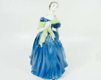 Vintage figurine,Royal Doulton England,girl, collectible, gift, bone china figurine,victorian figurine,Adrienne,1963,