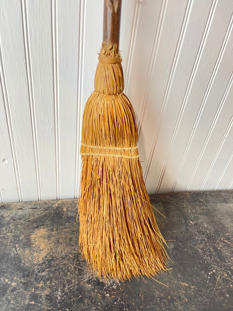 Antique Broom Hearth Broom Vintage Straw Broom Twisted Etsy