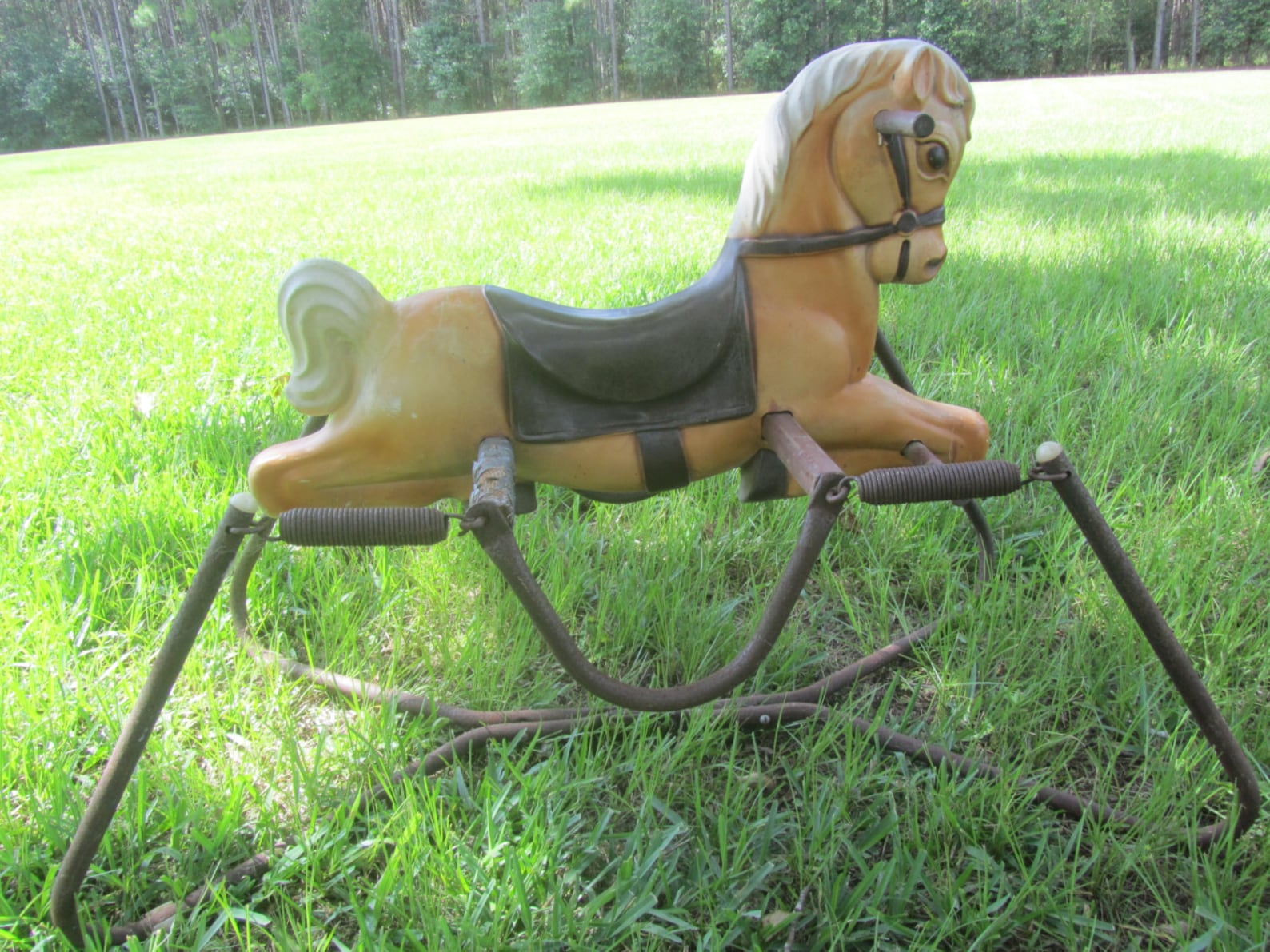 Vintage rocking horse hobby horse bouncing horse spring Etsy