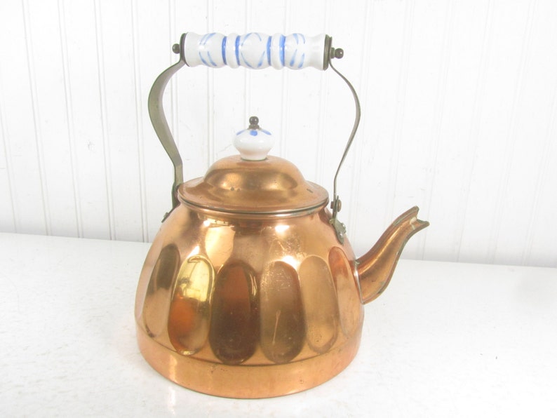 COPPER Kettle Nickel Lined Kettle Copper Teapot Coffee Pot Etsy