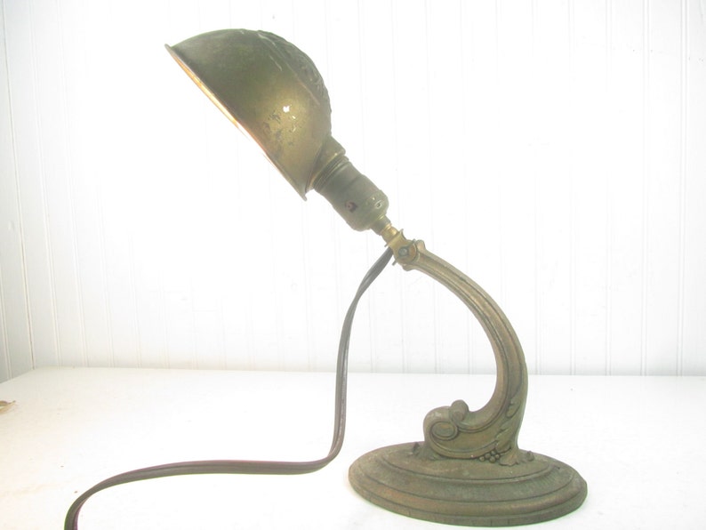 Vintage Desk Lamp Miller Antique Industrial Iron Light Metal Art Deco