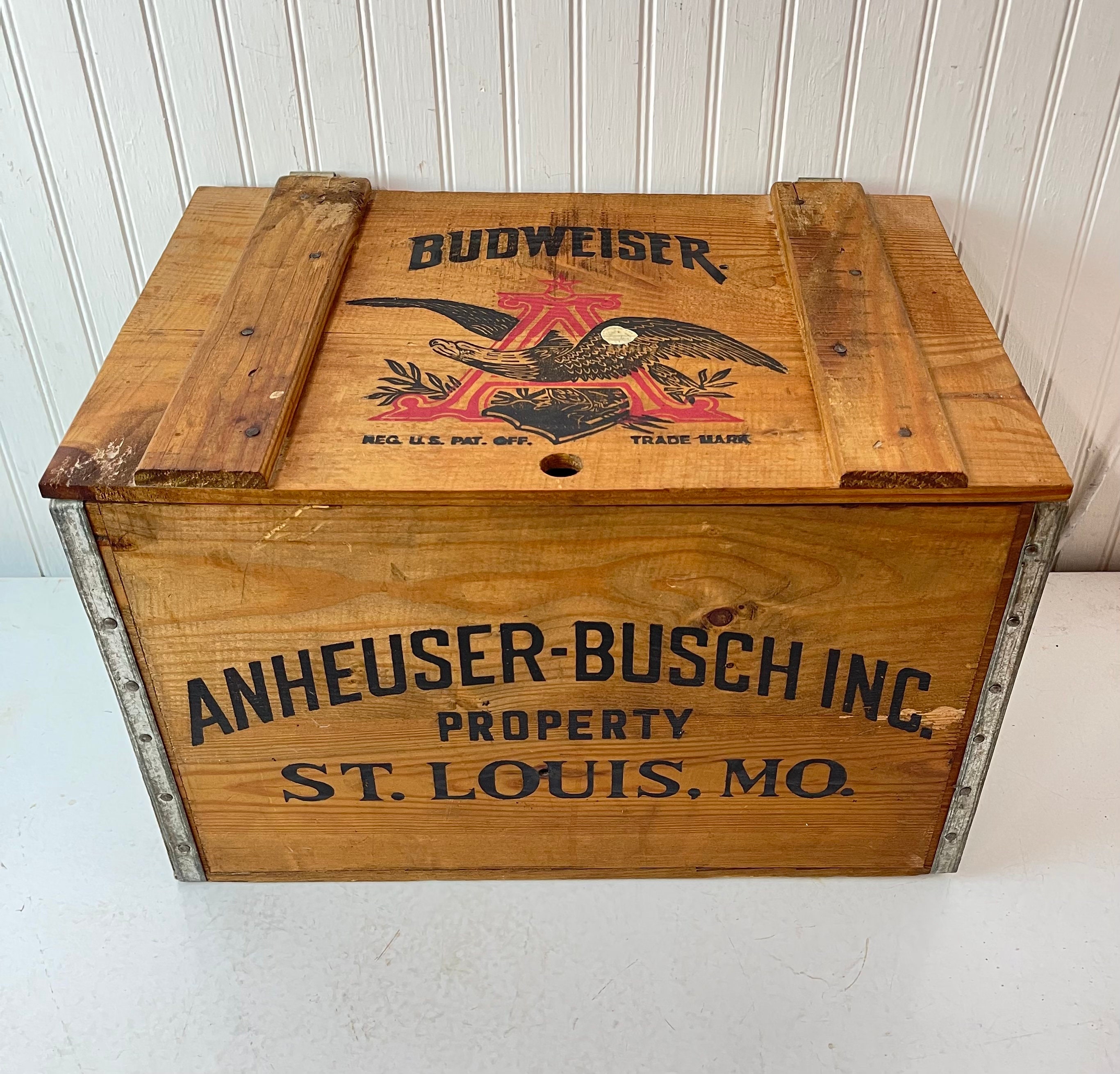 Budweiser Crate, Beer Crate, Wood Crate, Wood Box, Vintage Crate