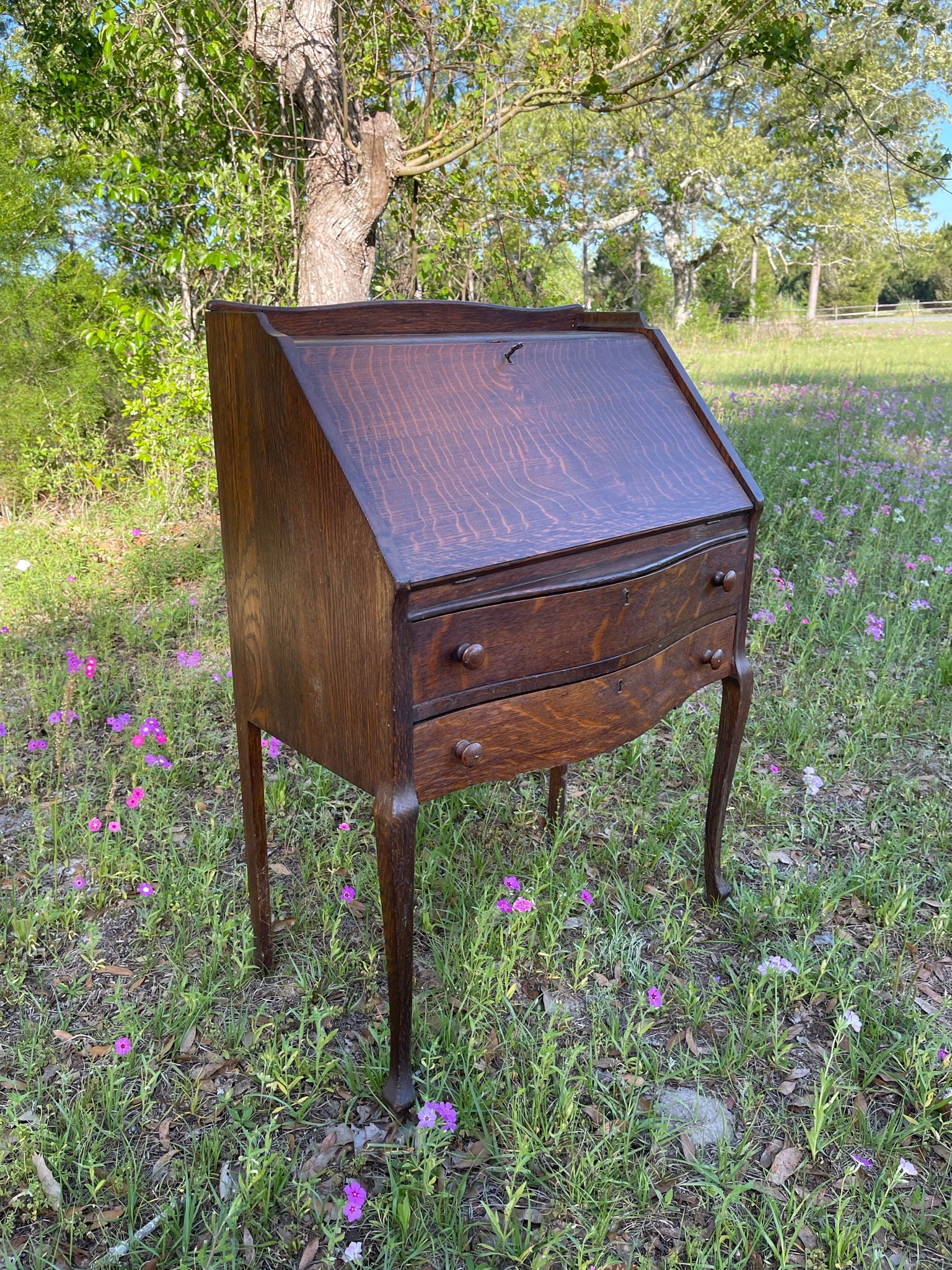 Vintage wood secretary desk online