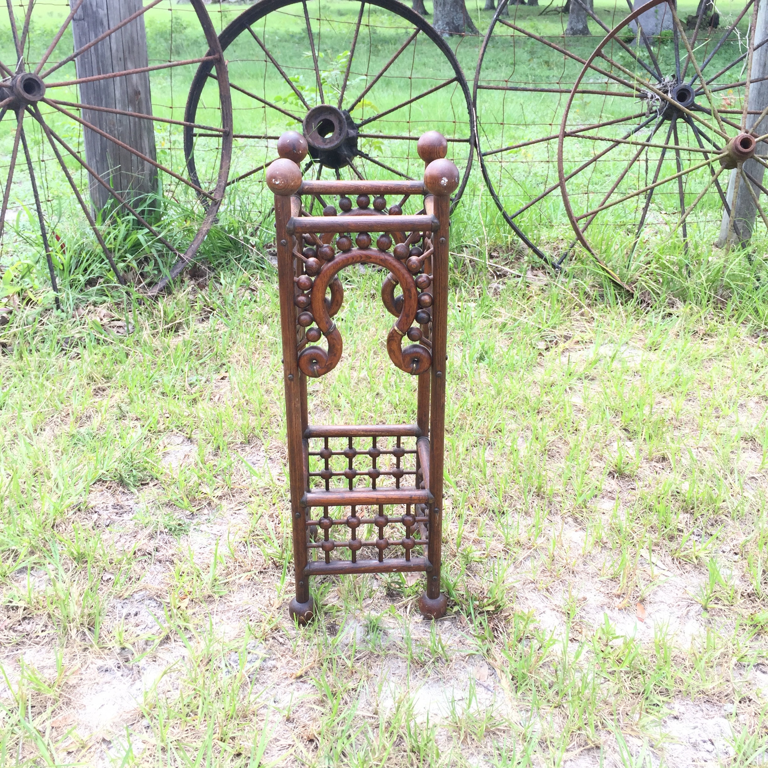 Antique Umbrella Stand, English Wood Umbrella Stand, Bentwood