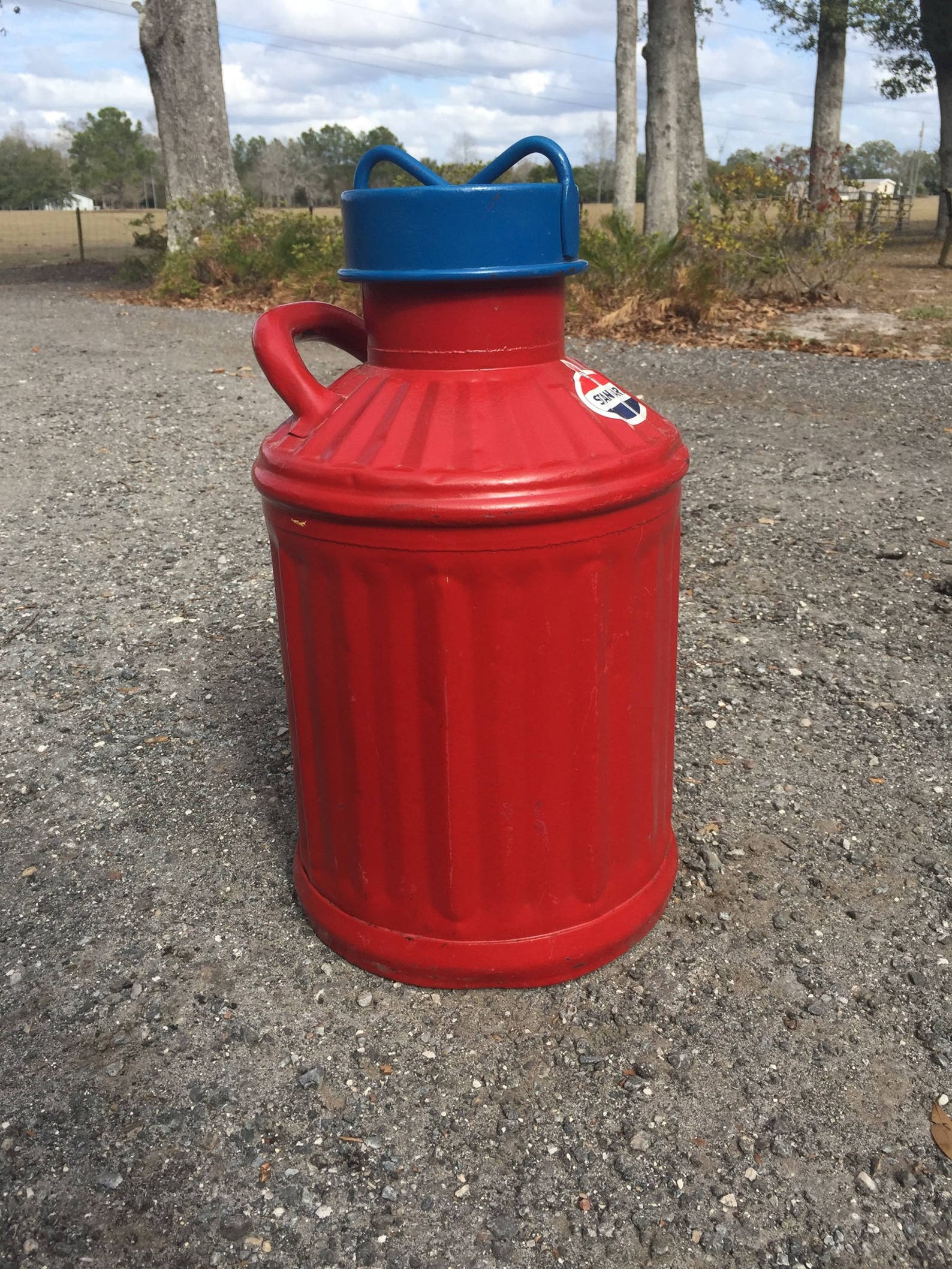 Antique Standard Oil Can Large Oil Can Metal Container Etsy