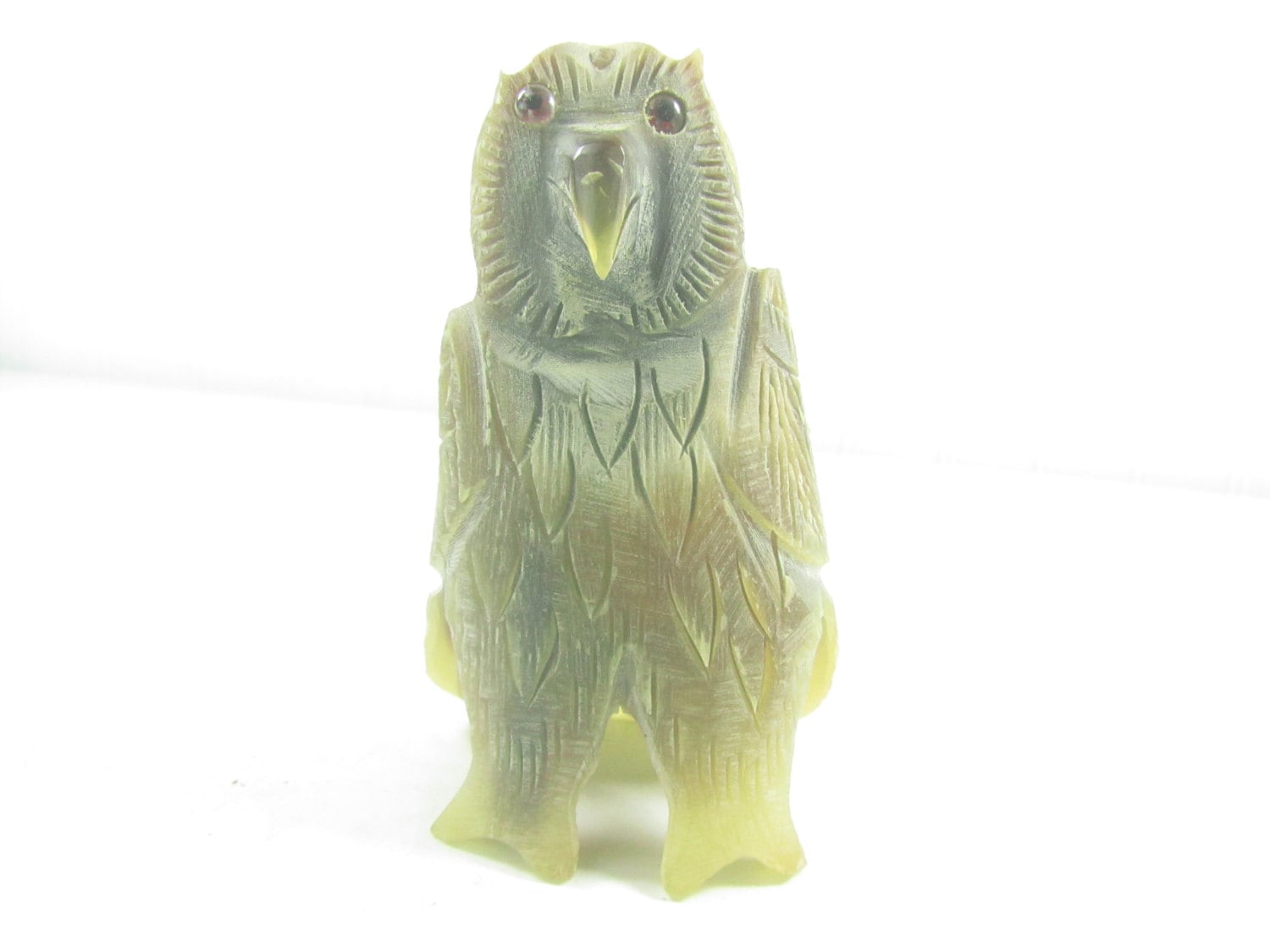 Vintage owl, carved owl, carved  bone, horn owl, hand made owl, OOAK owl, hand carved animal