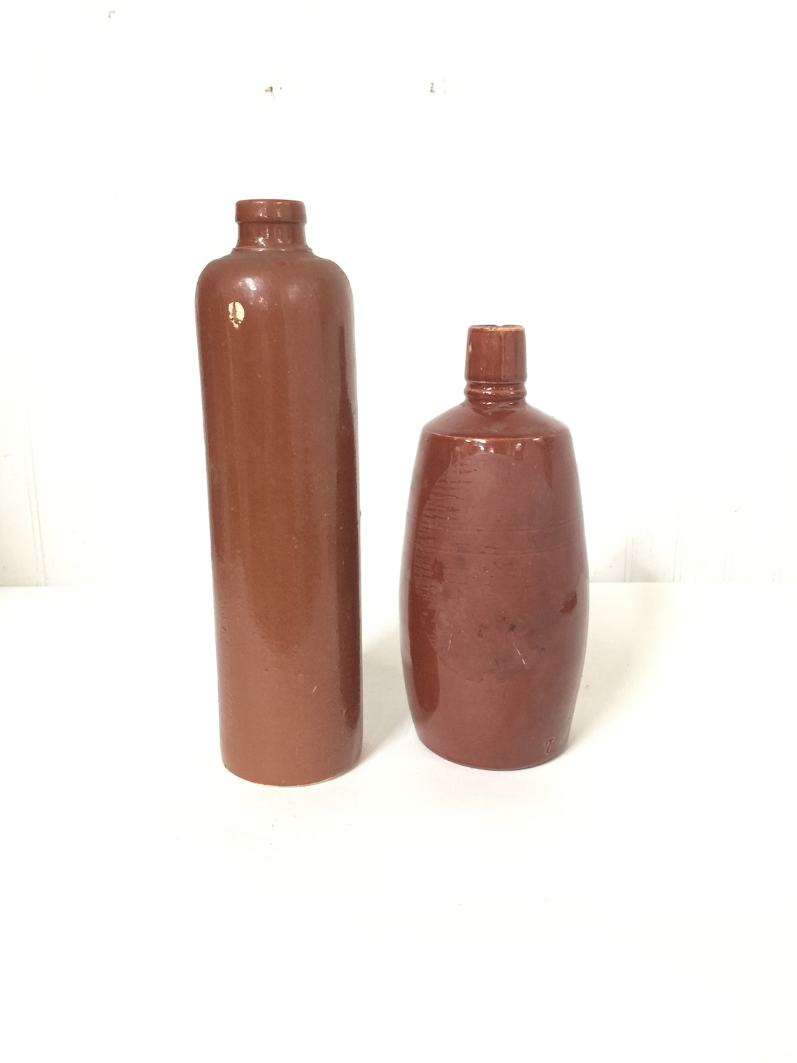 Antique Wine Bottle Crock Pottery Bottle Salt Glaze Crock Etsy