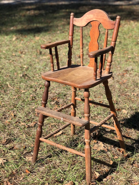 Vintage childs wooden chair sale