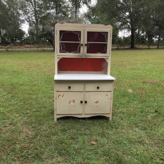 Antique Kitchen Cabinet Hutch China Cabinet Primitive Pantry