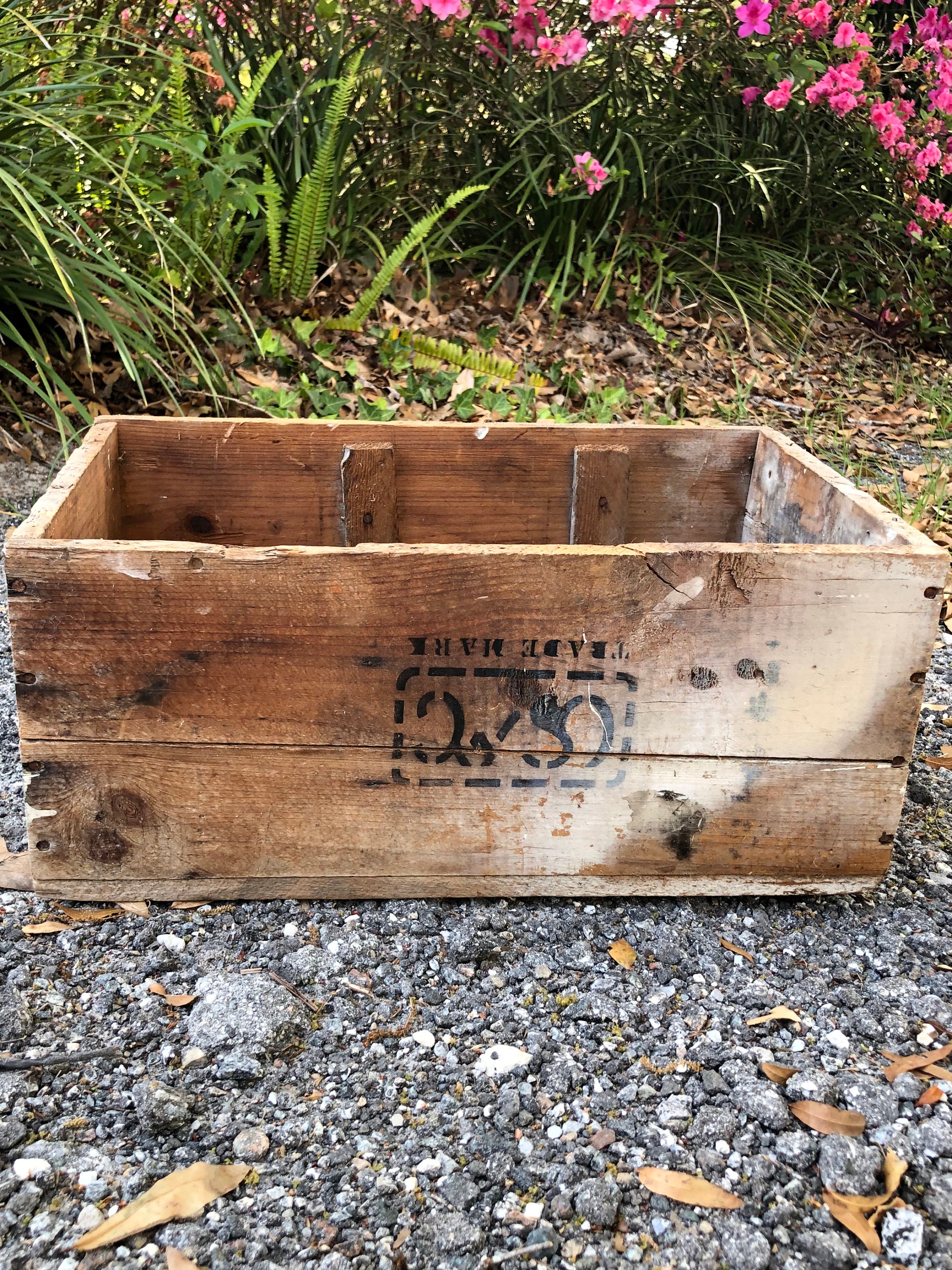 U.S.A ヴィンテージ 木箱 vintage wooden box Vintage Wooden Box Metal Lined Watertight Hinged Lid Rustic