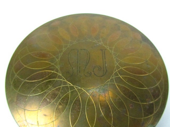 Vintage make-up Compact, gold Compact, Collectibl… - image 2