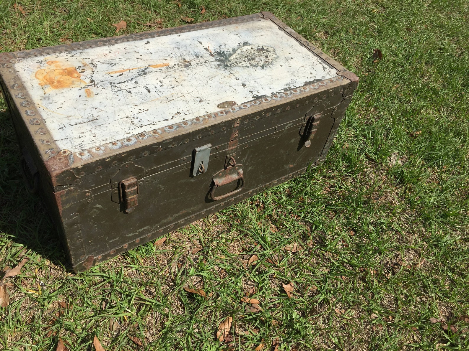 Vintage Military Trunk Korean War Trunk Doehler 1949 trunk Etsy
