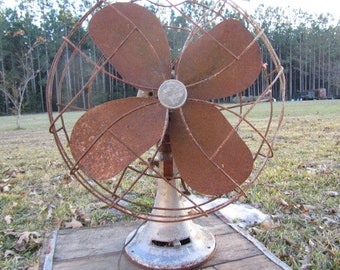 Vintage metal fan, Rusty Fan, Photo Prop, antique fan,