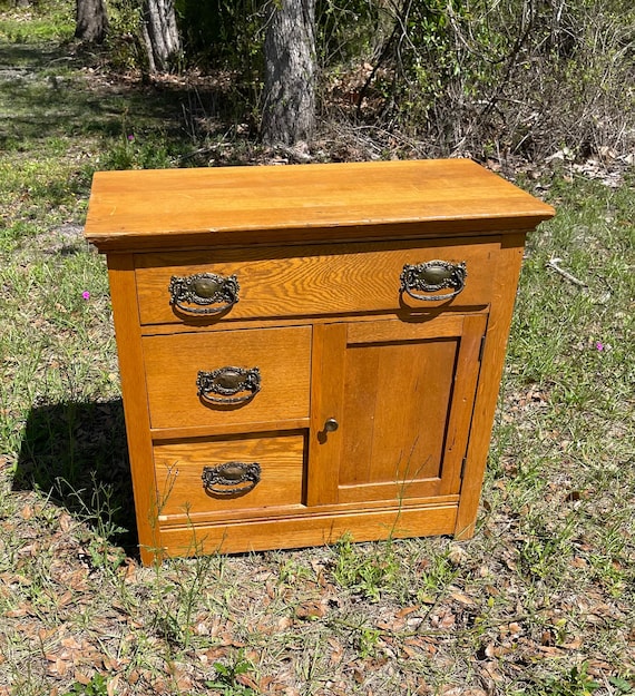 Antique dry cheap sink hutch
