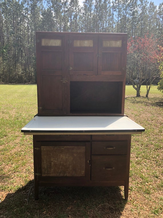 Vintage Hoosier Cabinet Wilson Kitchen Cabinets Wood Etsy