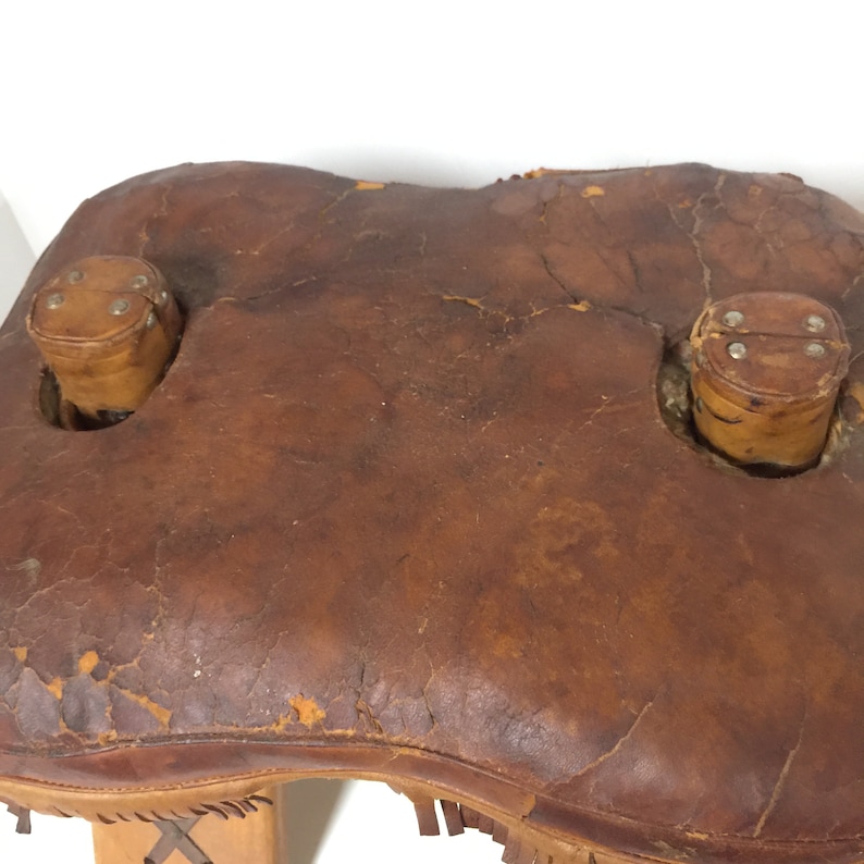 Antique camel saddlefoot stool ottoman vintage camel | Etsy