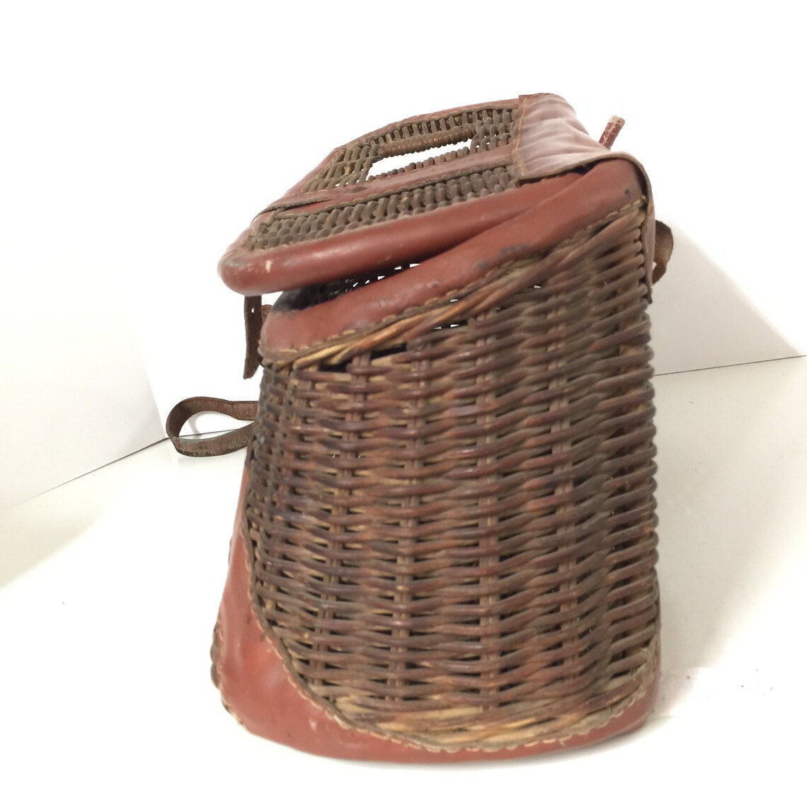 Antique Creel Basket Vintage Fishing Basket1930s Decorfly Etsy