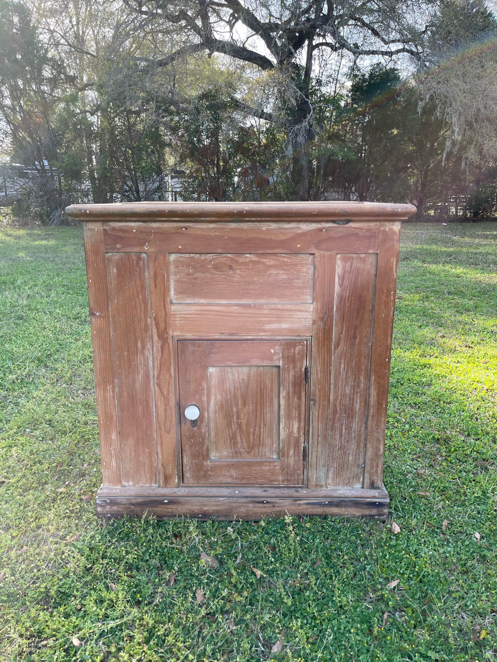 Antique large Ice Box Pine Ice Box tin lined ice box Etsy