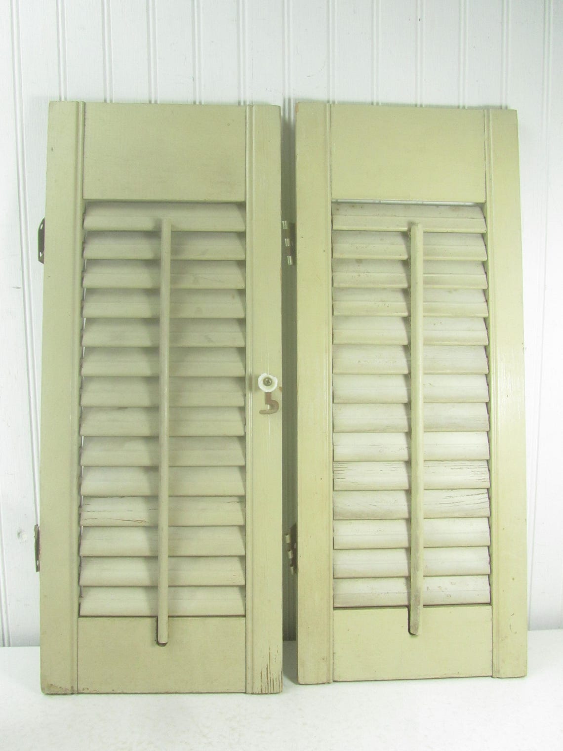 Vintage Shutter Window Two Shutters Adjustable Shutters Etsy