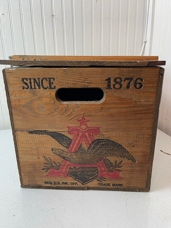 Budweiser Crate, Beer Crate, Wood Crate, Wood Box, Vintage Crate