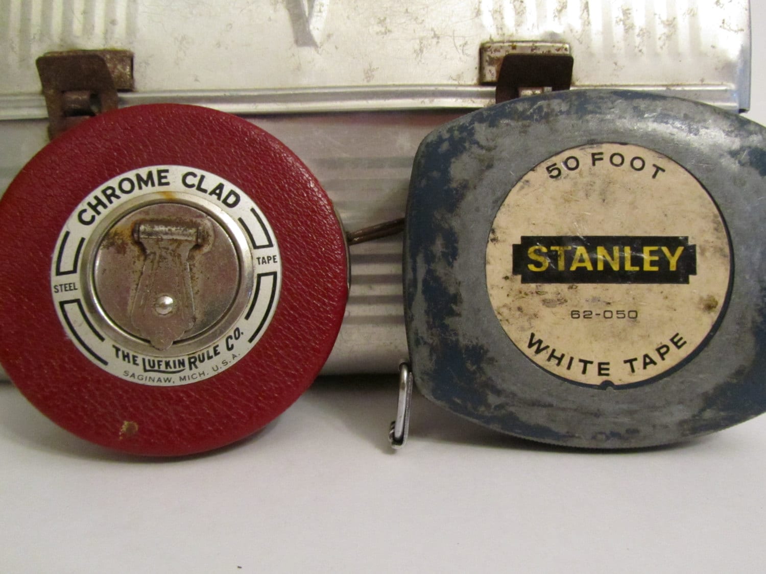 Vintage Lufkin 50ft Metallic Woven Tape Measure Made in USA