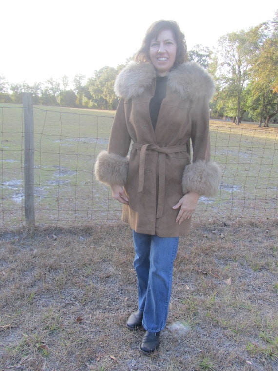 Vintage fur jacket, leather coat, high fashion, gl