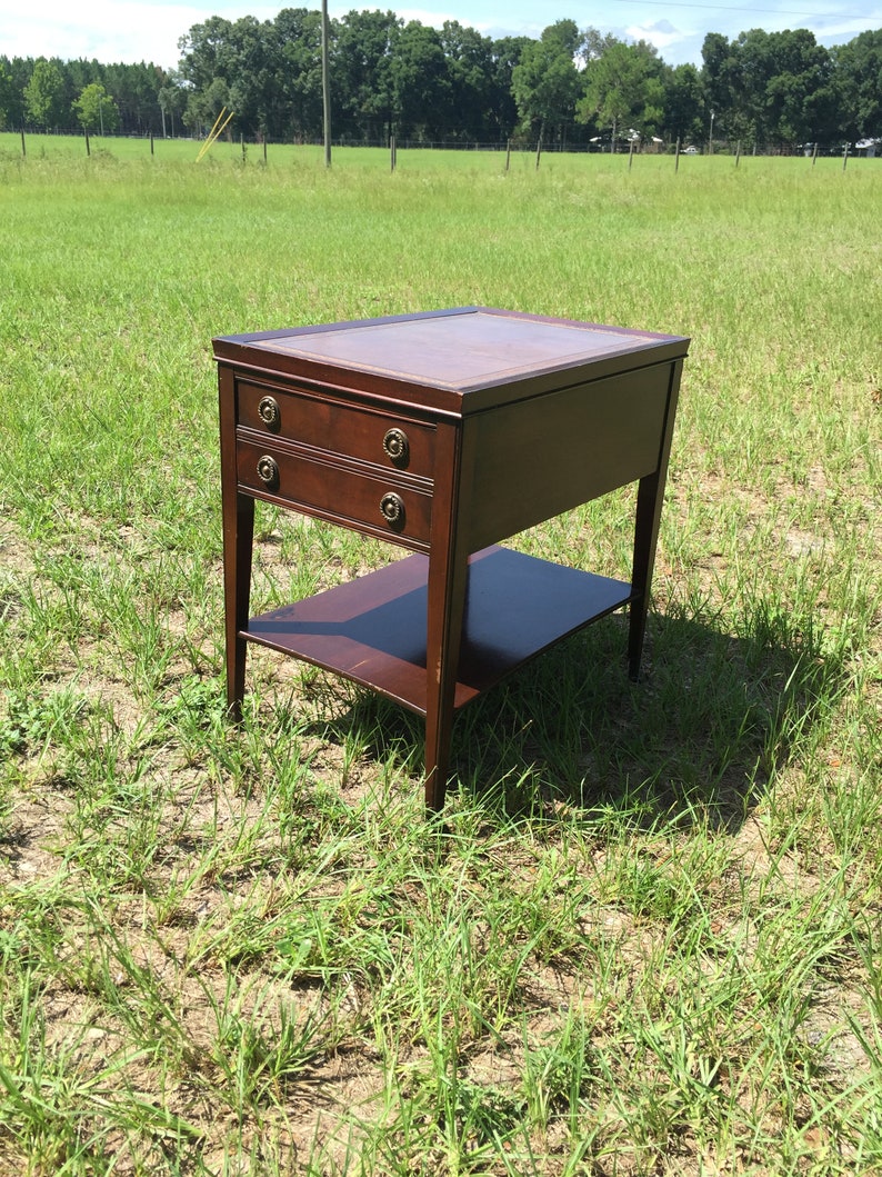 Vintage Side Table Nightstand Mid Century Furniture End Etsy