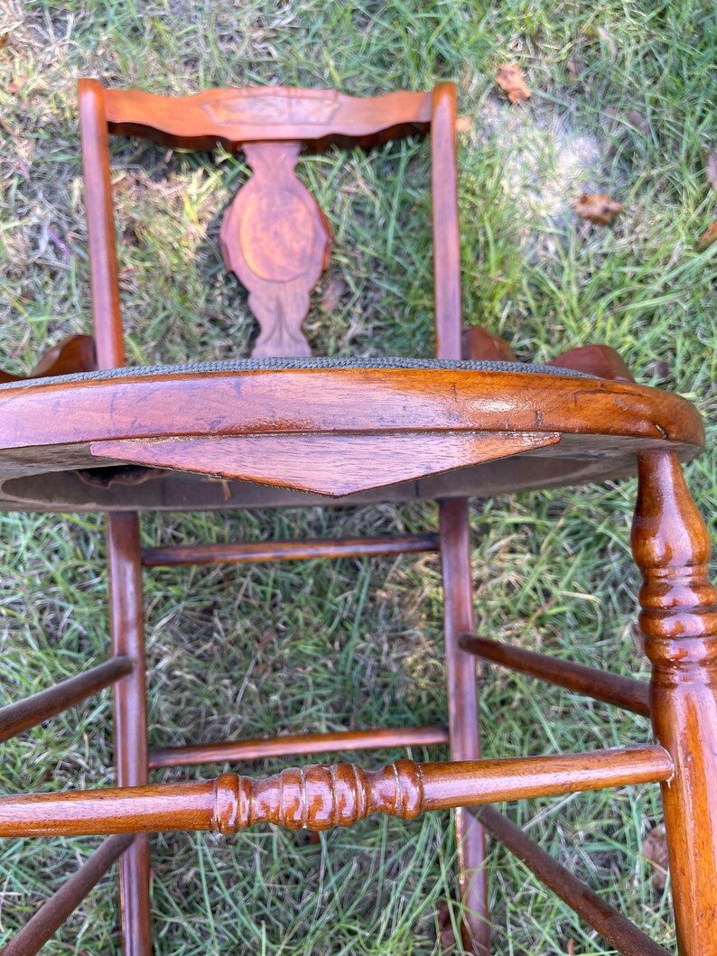 Vintage Chair Wood Chair Eastlake Furniture Antique Wood Etsy
