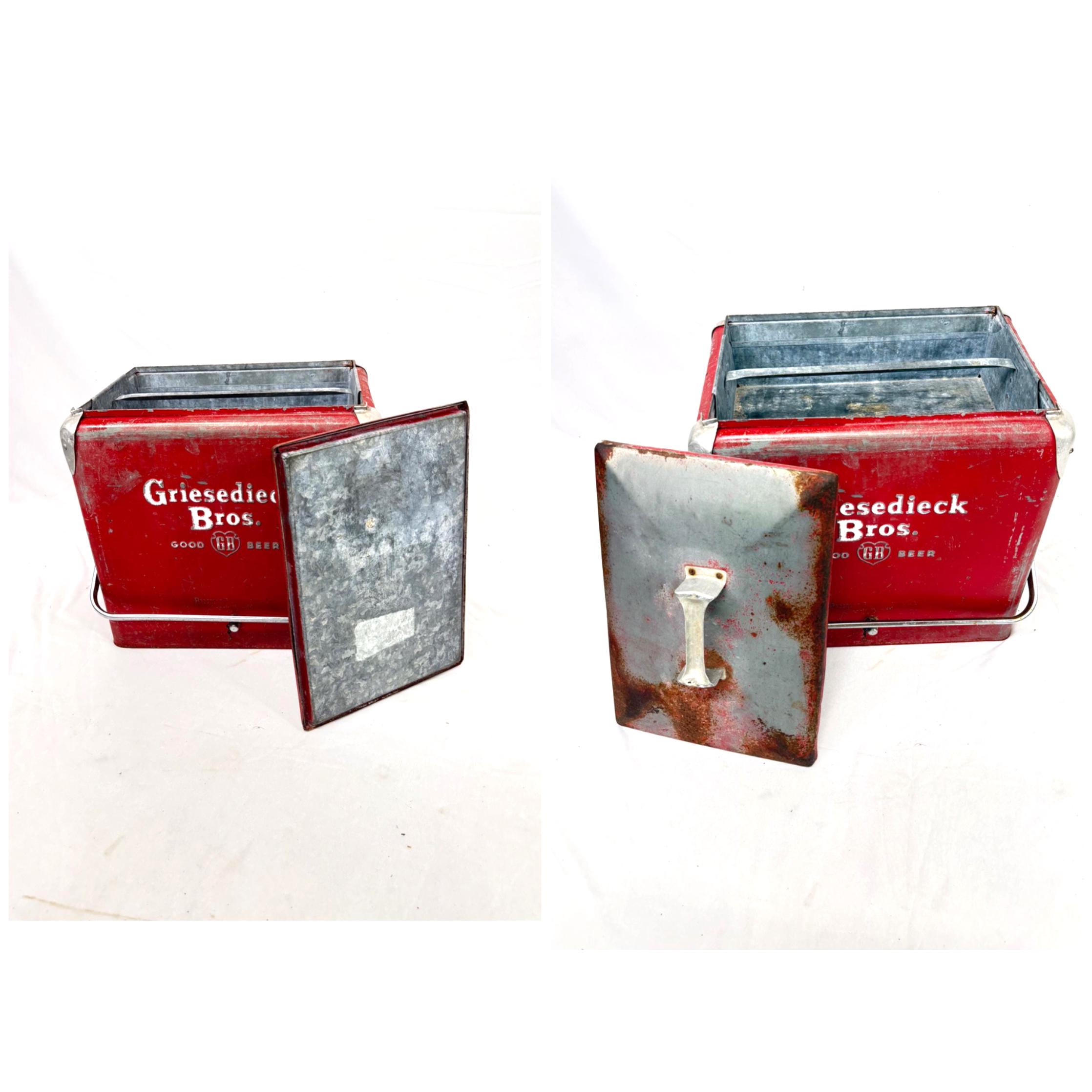 Griesedieck Bros Beer Cooler, Vintage Cooler, Beer Brewery Decor