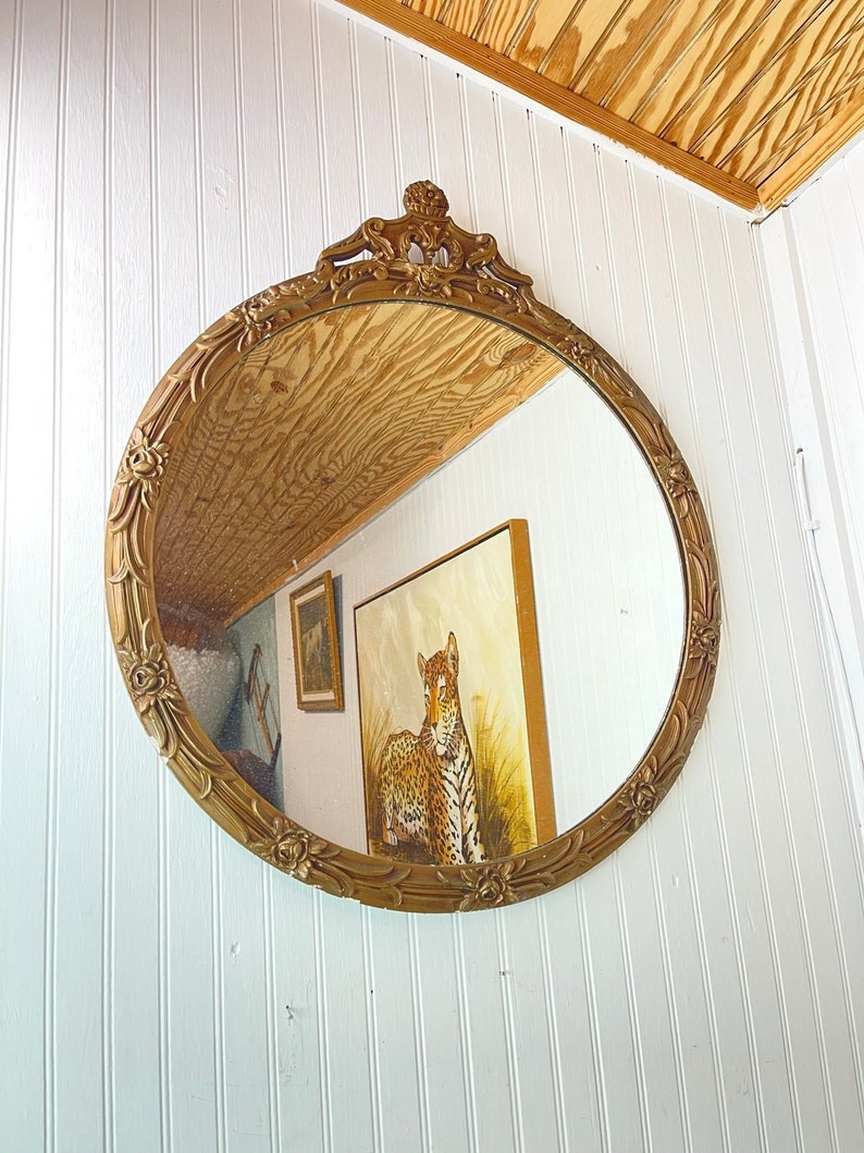 Antique Mirror Vintage Mirror Wall Hanging Gold Gilt Frame - Etsy