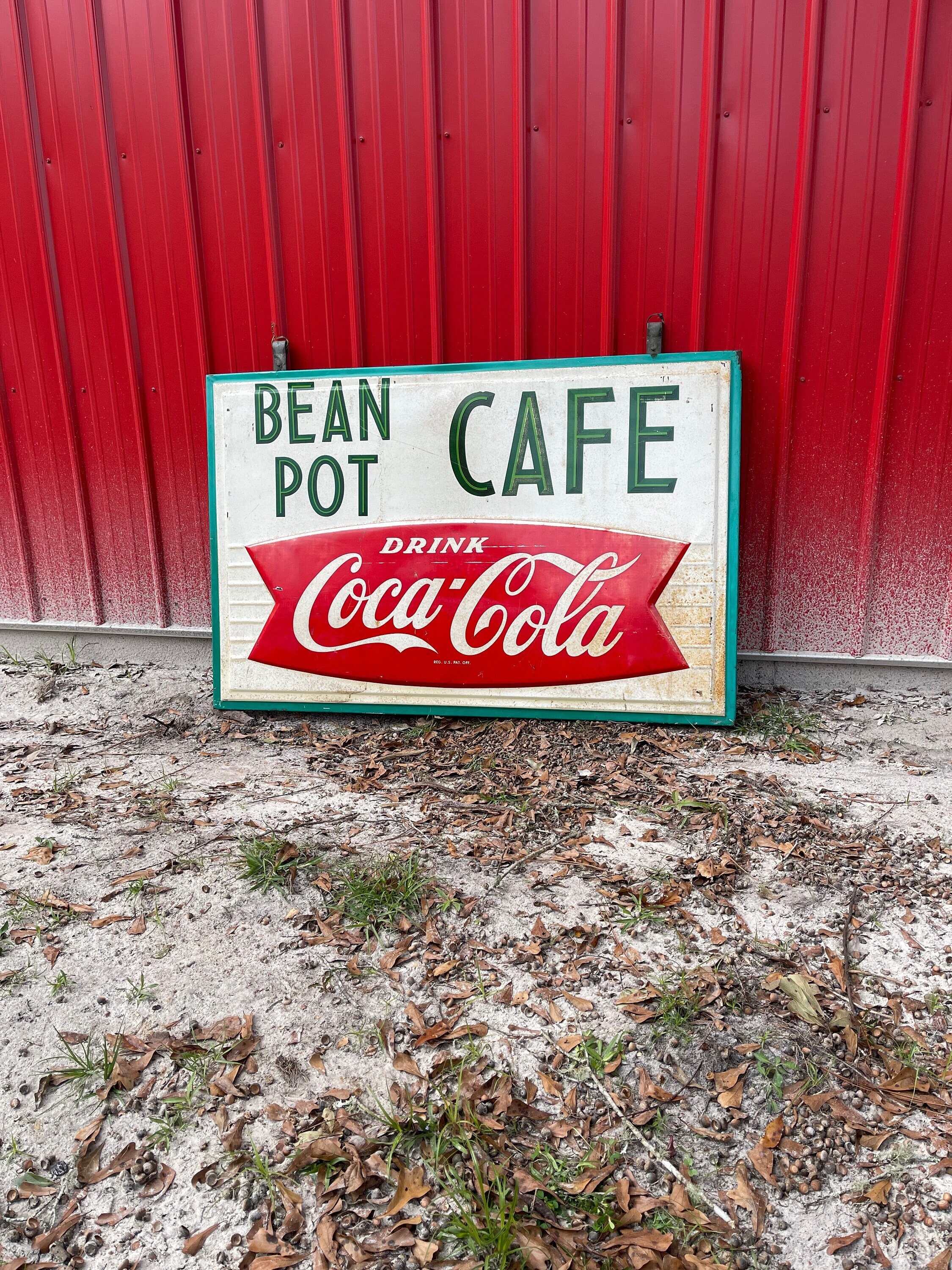 Vintage Restaurant Sign, Huge Coca-cola Sign, Beanpot Cafe