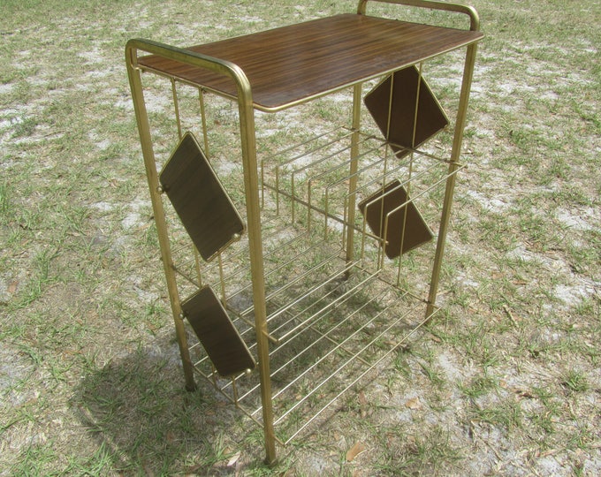 Metal Book Shelf Retro Shelf Vintage Book Shelf Gold Metal Etsy