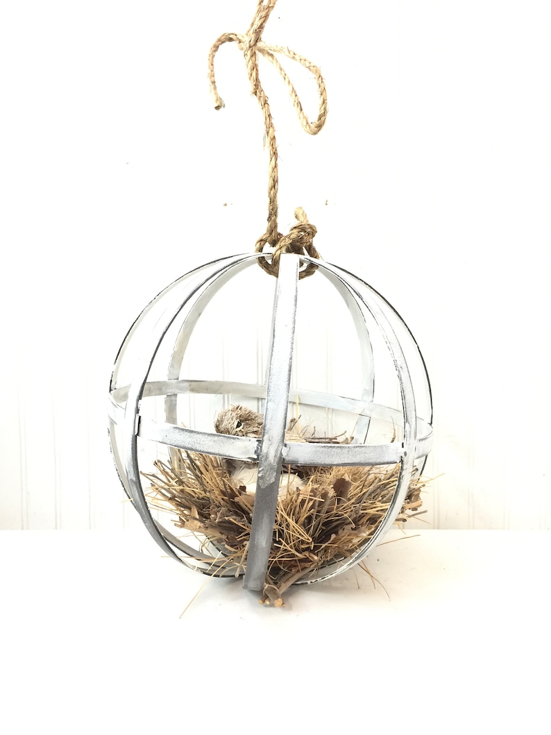 Birdcage Metal Orb Metal Sphere Metal Globe Hanging Etsy