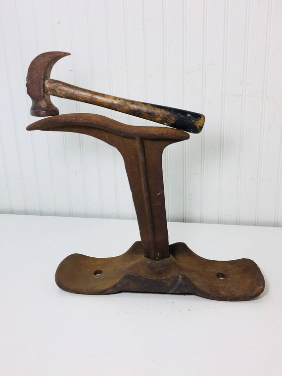 Cobblers Shoe Form, Cobblers Hammer, Cast Iron, Shoe Form,metal  Sculpture,rustic,farmhouse Decor, Barn Find, Shoe, Antique Cast Iron, - Etsy