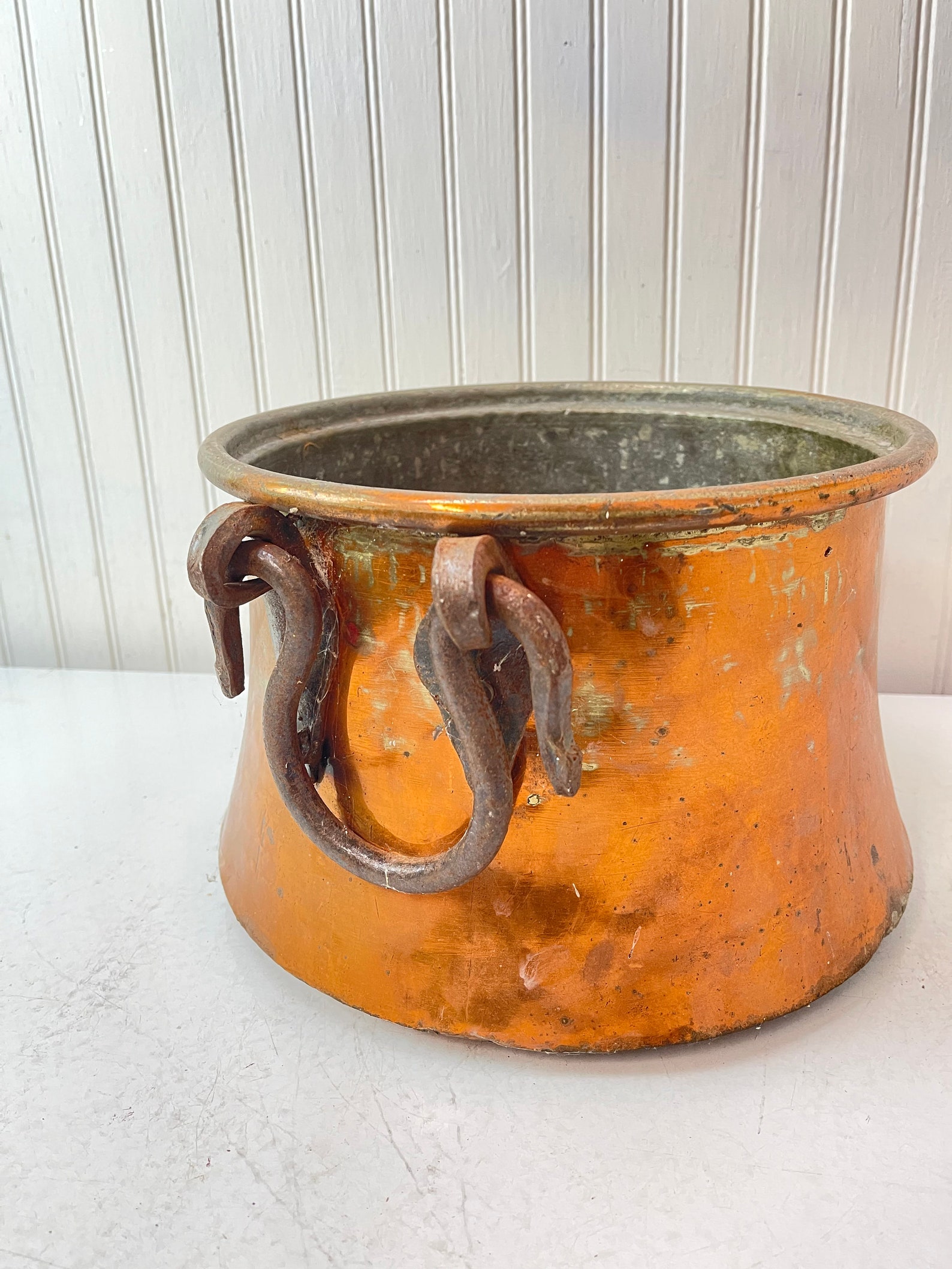 Copper Pot Antique Copper Bucket Copper Pan Antique Copper Etsy