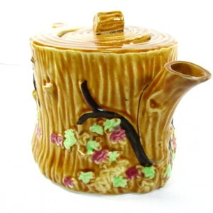 VINTAGE TEAPOT, Ceramic teapot, collectible, flowers, kitchen decor, image 2