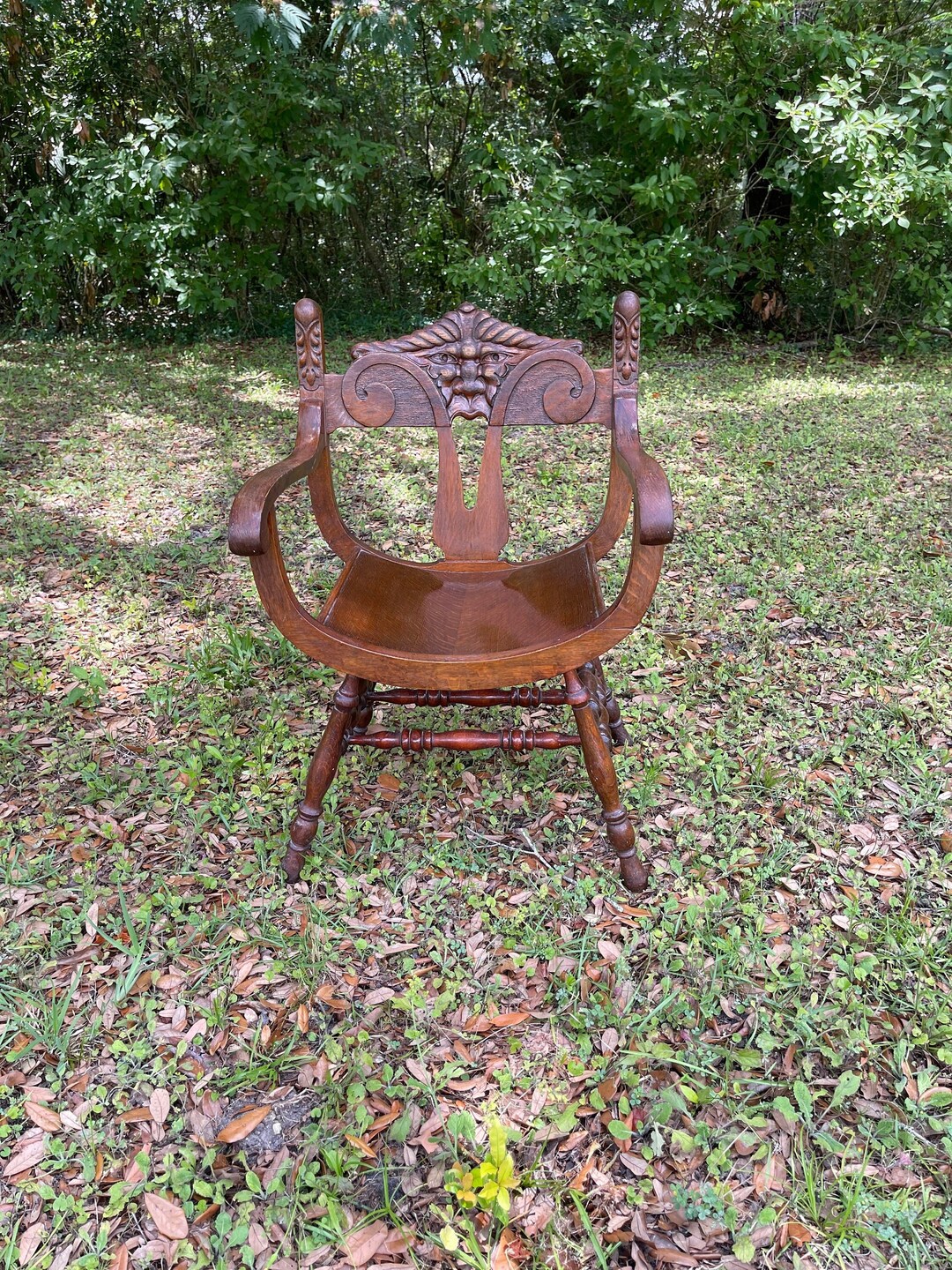 Victorian Wood Chair, North Wind Chair, Carved Wood Chair ,statement