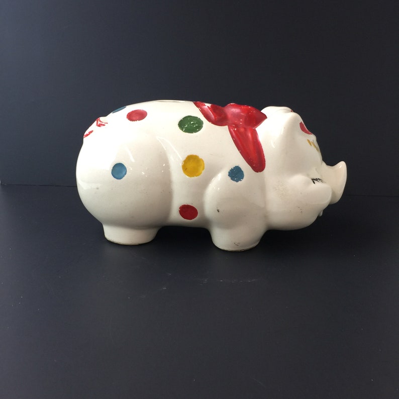 PIGGY BANK Ceramic Pig Pig Large Piggy Bank Whimsical Etsy