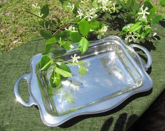 Vintage silver tray, serving bowl, candy dish, shabby chic decor, silver dish, wedding decor