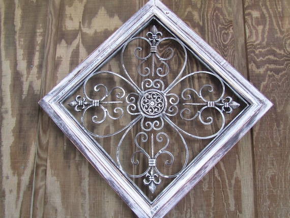 Shabby Chic Decor Metal Scroll Wall Hanging Metal Art Etsy