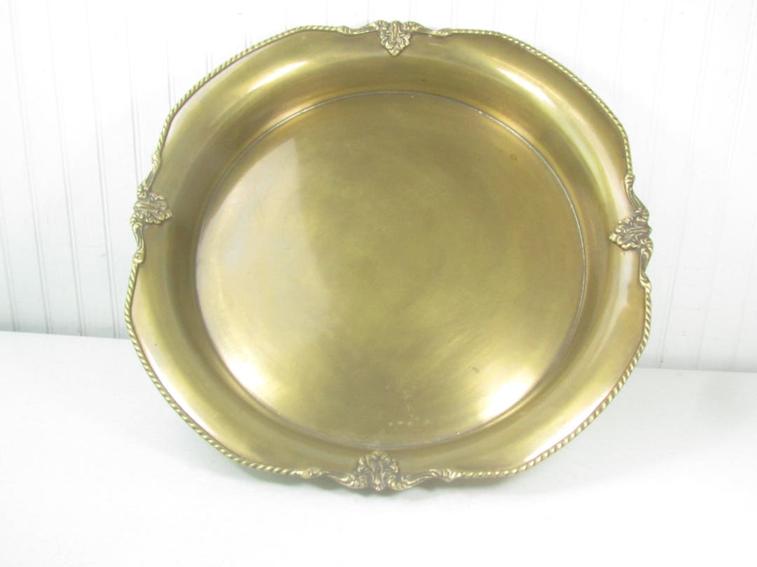Vintage Brass Tray, Serving Tray, Brass Platter, Entertain, Vintage