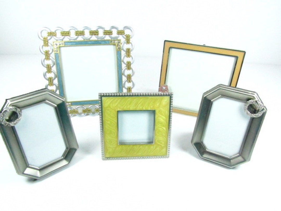 Picture Frame Collection, Metal Frame, Enamel Frame, Frame Set, Vintage ...