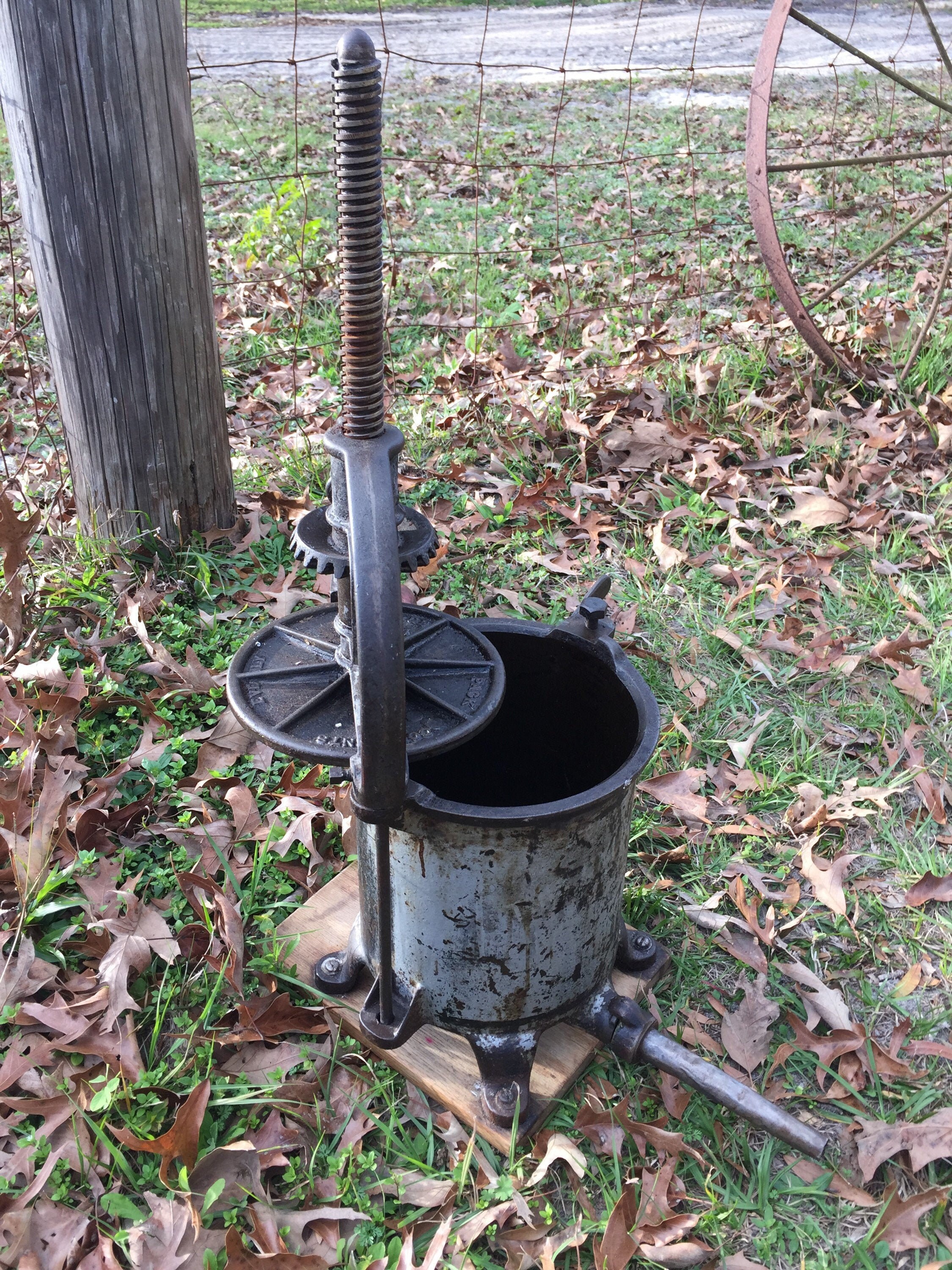 Antique Cast Iron Sausage Stuffer, vintage cast iron tool, meat
