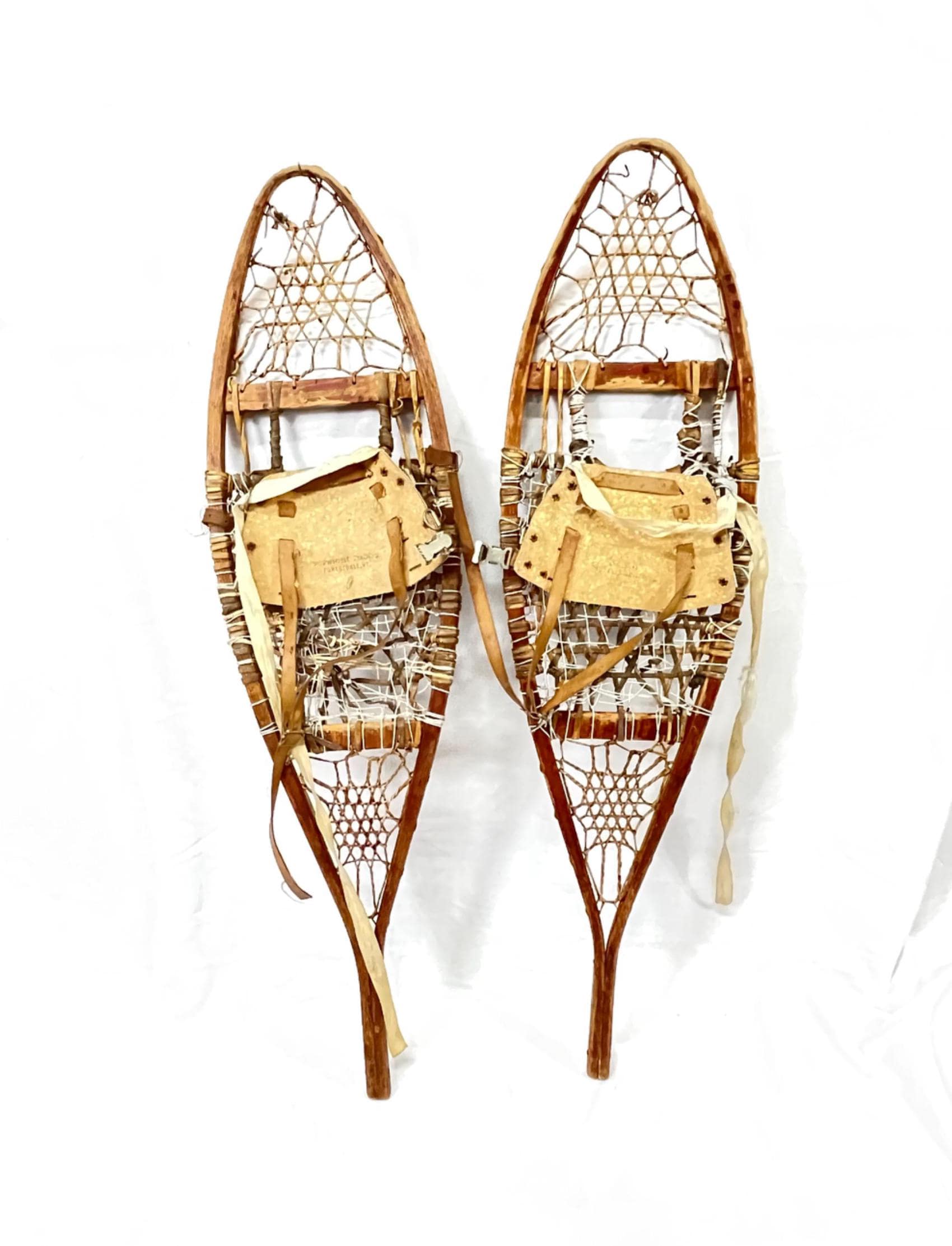 Vintage handcrafted snow shoes Traditional Finished Wooden Snowshoe main image 3