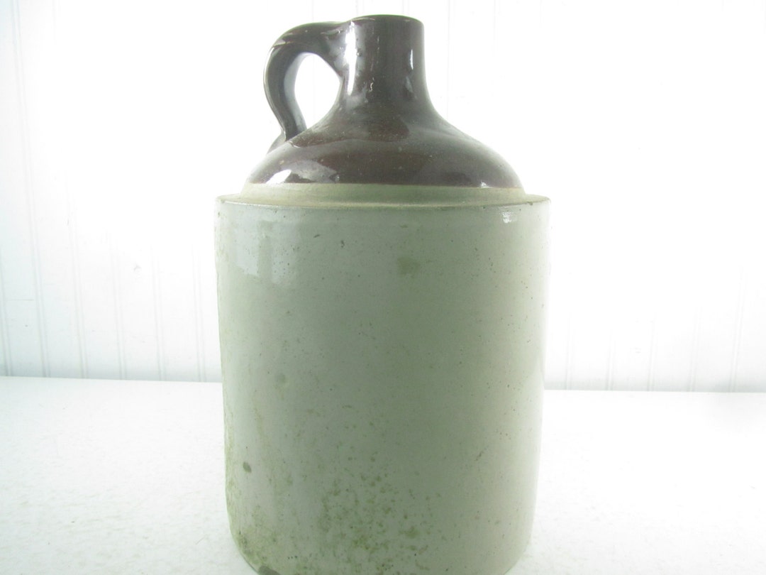 Antique Crock, Whiskey Jug, Salt Glaze, Farmhouse Decor, Pottery Crock