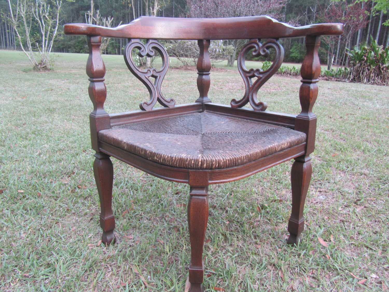 Wooden corner chair on sale antique