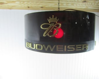 ESV59 【希少】Budweiser バドワイザー　陶器ライト NIB BUDWEISER BEER FLOATING ALUMINUM BOTTLE LED LIGHT SIGN AWESOME