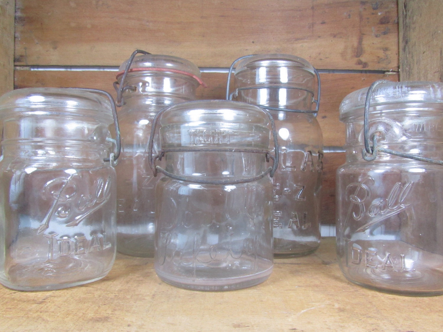 Vintage Mason Jar Canning Jars canisters ball jar atlas Etsy